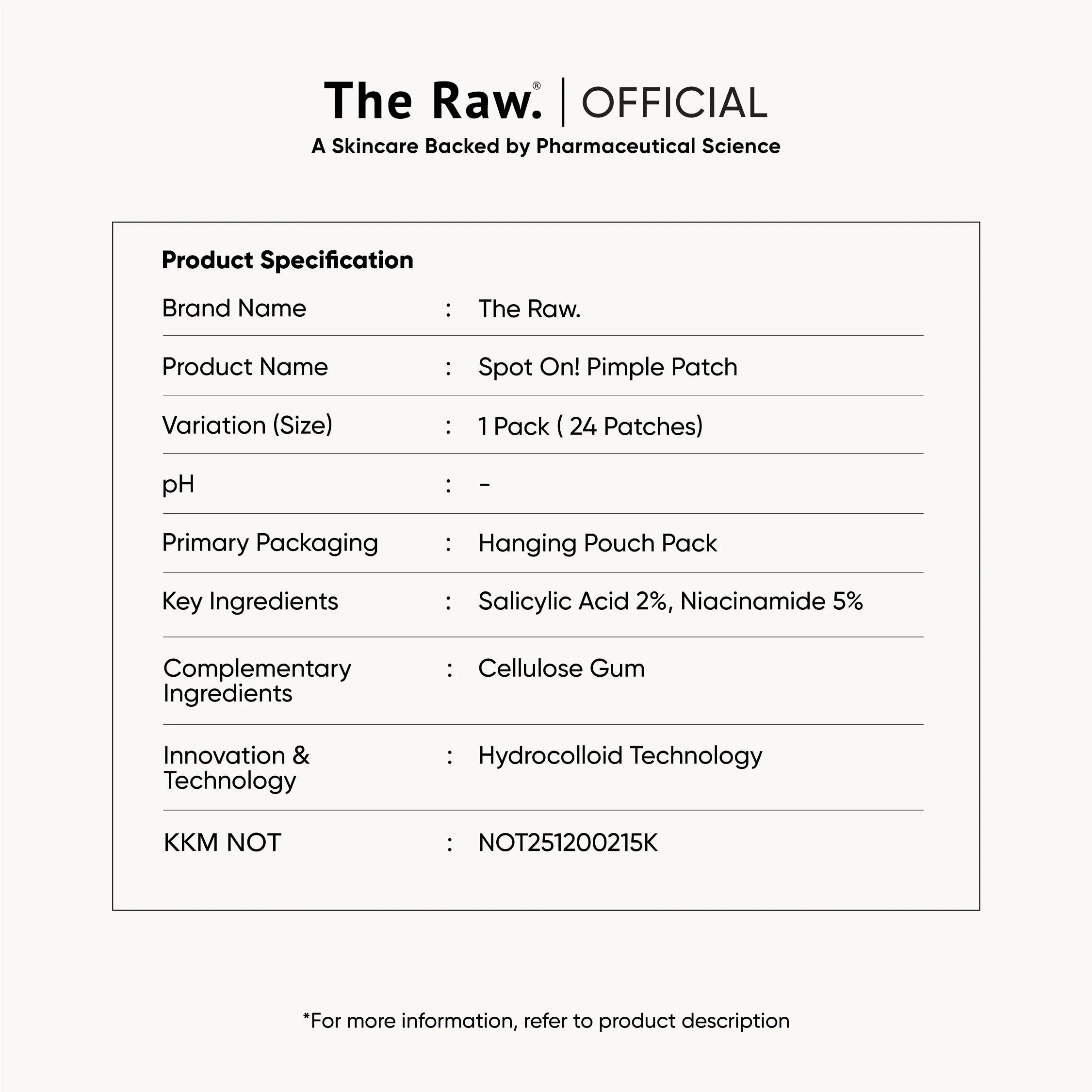 The Raw. Spot On! Pimple Patch - Image 3