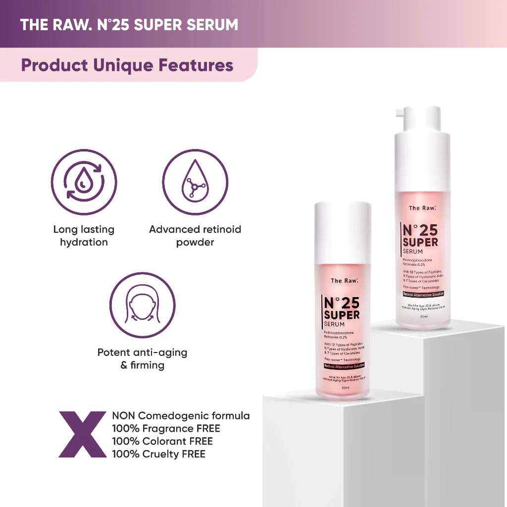 N°25 Super Serum | Retinol Alternative Solution - Aging Signs Reducer Serum - Image 6