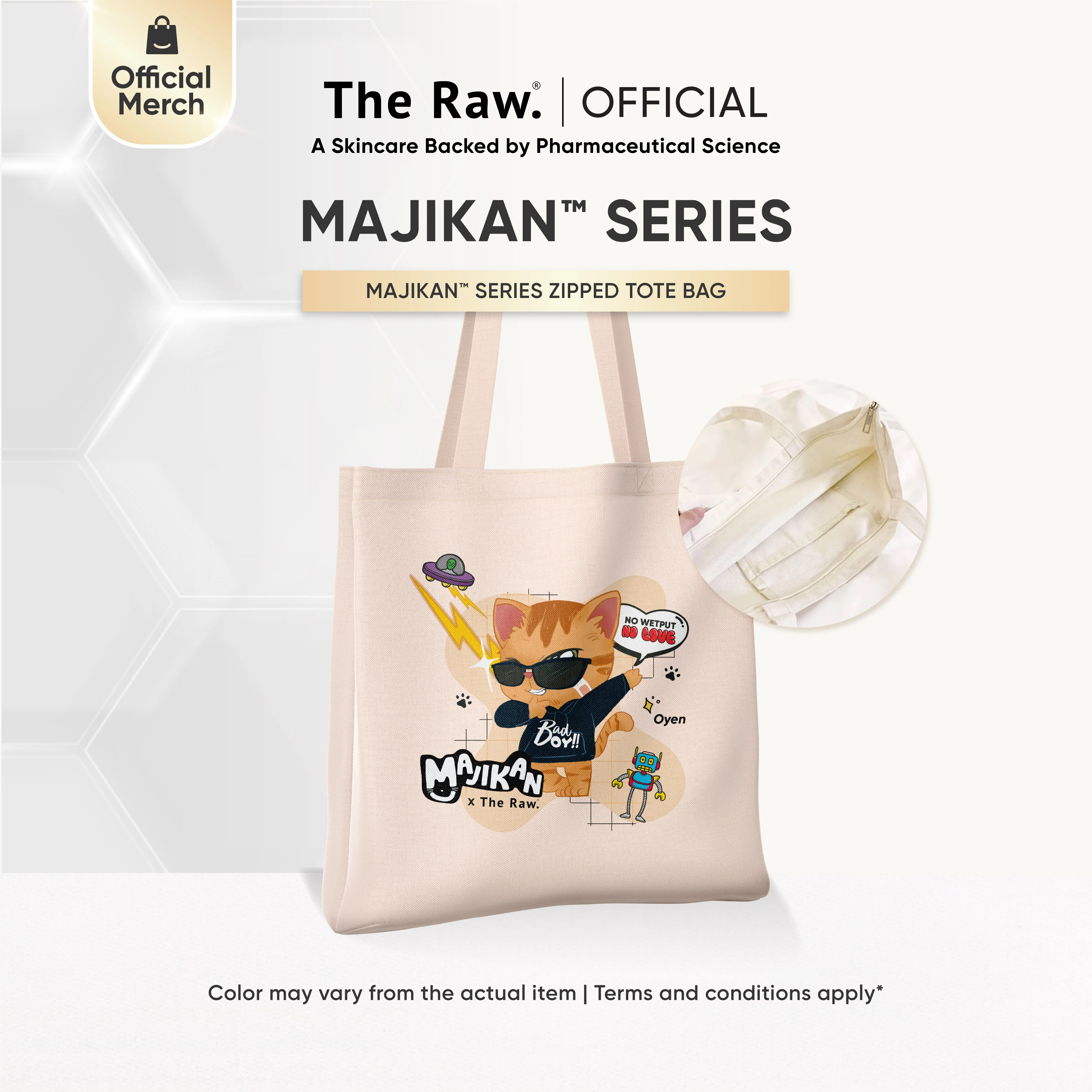 The Raw. Majikan™ Series Zipped Tote Bag - Image 3