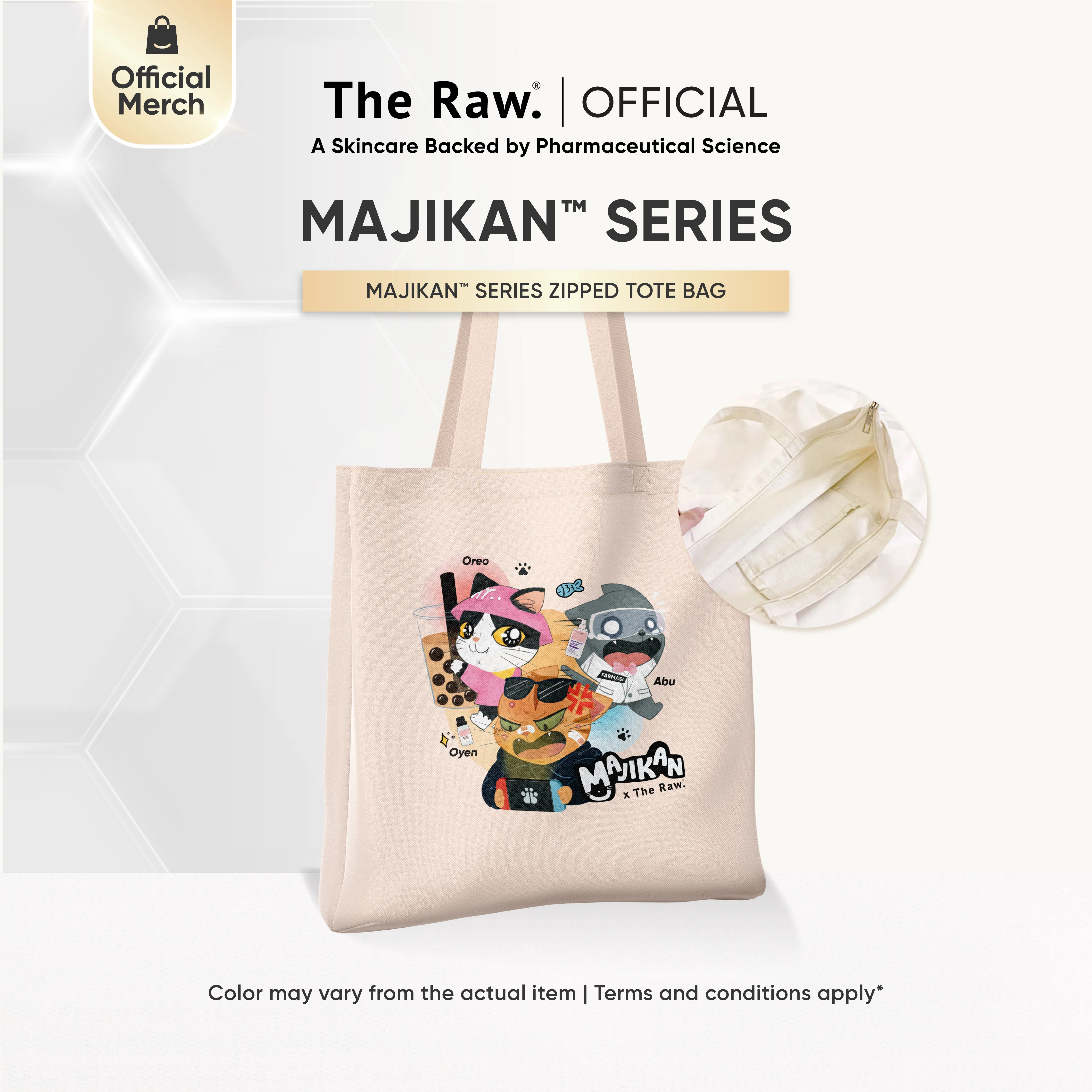 The Raw. Majikan™ Series Zipped Tote Bag - Image 5